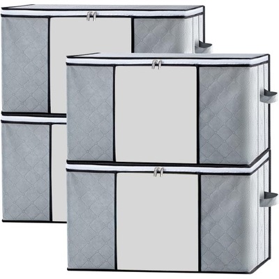 ORGANIZER TORBY DO PRZECHOWYWANIA UBRAŃ KOŁDRĘ KOCE POŚCIEL ZESTAW 4SZT 84L