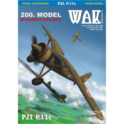 WAK 9/21 - Samolot myśliwski PZL P.11c 1:33