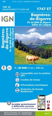 IGN ET Bagneres-de-Bigorre / Pic du Midi mapa