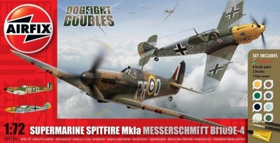Spitfire MkIA + Messerschmitt Bf109E-4 Airfix A50135 skala 1/72