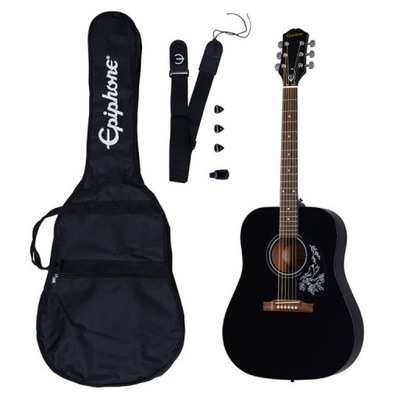 EPIPHONE STARLING ACOUSTIC GUITAR PLAYER PACK EB CZARNA GITARA AKUSTYCZNA
