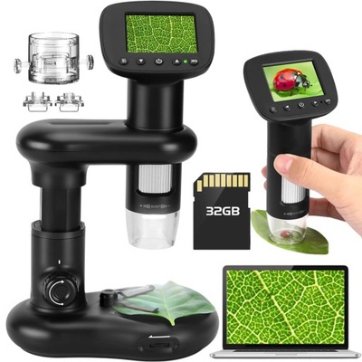 CYFROWY MIKROSKOP PRZENOŚNY PRZYBLIŻENIE 100X NAUKOWE ZABAWKI DLA DZIECI