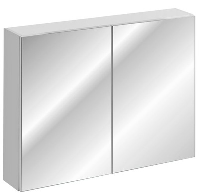 Szafka łazienkowa wisząca z lustrem Rosino 90 cm biały mat szklane półki