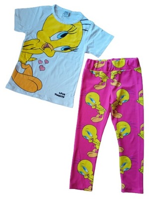 KOMPLET TWEETY BLUZKA LEGGINSY R.104-110(4-5 LAT)