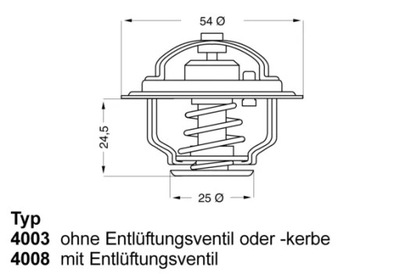 TERMOSTATO RENAULT 2.5TD 94- /WAHLER/ 4008.74D  