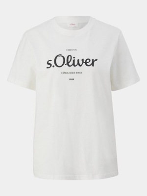 s.Oliver T-Shirt 2136463 Écru Regular Fit