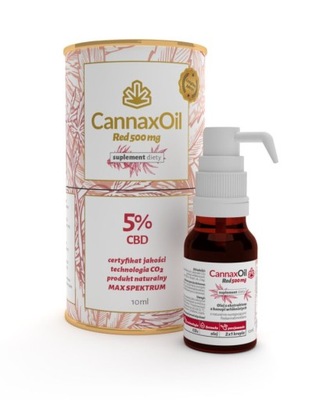Cannax Oil Red olej konopny CBD 500 mg 5% 10 ml