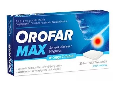 Orofar Max 20past. gardło przeziębienie