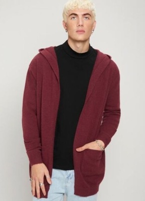 SHEIN SWETER KARDIGAN BORDOWY Z KAPTUREM 38 V3F