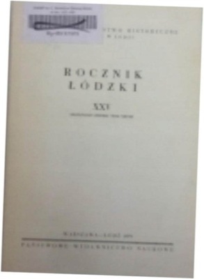 Rocznik Łódzki Tom XXV, XXVIII z 1979 roku