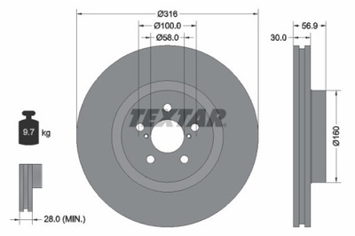 2X ДИСК ГАЛЬМІВНИЙ SUBARU ПЕРЕД LEGACY/OUTBACK 03- 92236503