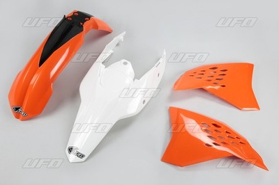 UFO KOMPLET PLASTIKÓW KTM EXC '11 KOLOR OEM (POMARAŃCZOWY/BIAŁY) (KT512E999