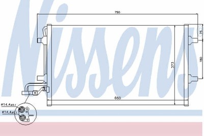 RADUADOR DE ACONDICIONADOR NISSENS 940086  