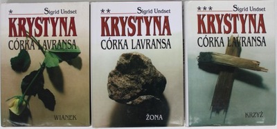 KRYSTYNA CÓRKA LAVRANSA WIANEK ŻONA KRZYŻ Undset ŚWIAT KSIĄŻKI KOMPLET 1-3