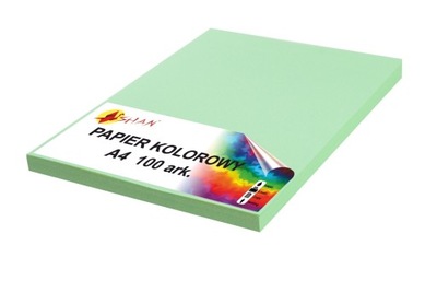 Papier kolorowy A4 80g zielony pastelowy 100 ark