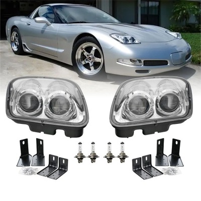 Фари перед chevrolet corvette c5 97-04 хром фото №1