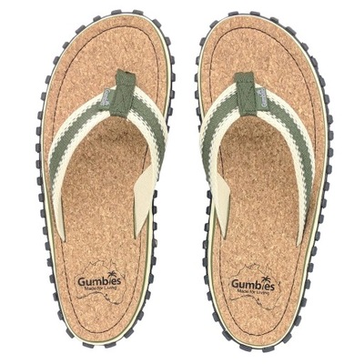 Gumbies Corker Flip Flops Unisex Khaki - 44