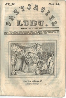 1847 PRZYJACIEL LUDU - rycina Wierzynek
