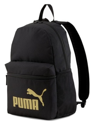 Puma plecak szkolny czarno-złoty miejski 07994303
