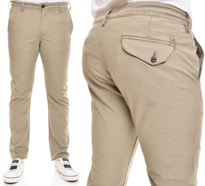 LEE spodnie REGULAR beige CHINO SLIM _ W32 L32