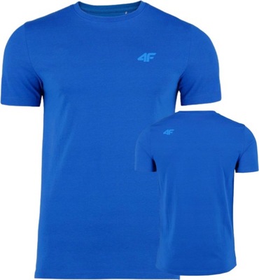 Koszulka męska t-shirt 4F bawełniana niebieska XL