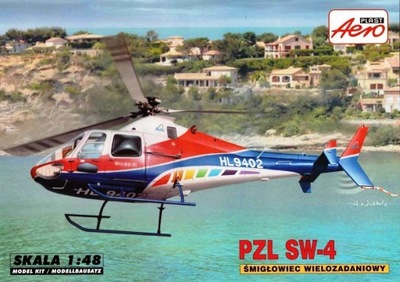 PZL SW-4 AGUSTA A-009 1:48 AEROPLAST 90034 MODEL