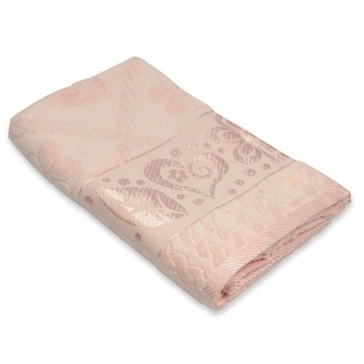 Ręcznik Bawełniany Żakardowy 100x150cm różowy