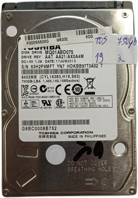 Dysk twardy Toshiba MQ01ABD075 750 GB SATA II