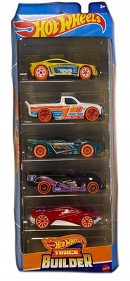 HOT WHEELS PIĘCIOPAK SAMOCHODZIKÓW TRACK BUILDER HLY69