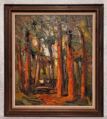 FINN ANDERSEN (1909-1987) - „ LAS ”, obraz olejny