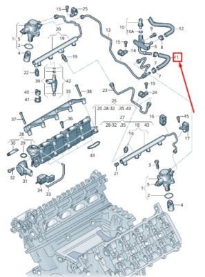 Audi a4 avant b8 rear left fuel шланг 079127509ba original фото №1