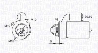 MAGNETI MARELLI 063721377010 СТАРТЕР