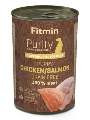 FITMIN Dog Purity Tin Puppy Chicken Salmon 400g