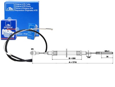 CABLE FRENOS DE MANO BMW 5 (E28) 6 (E24) 1.8-3.5  