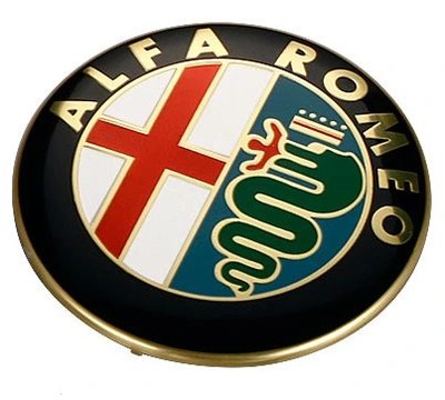 EMBLEM ALUMINIUM ALFA ROMEO 74MM  