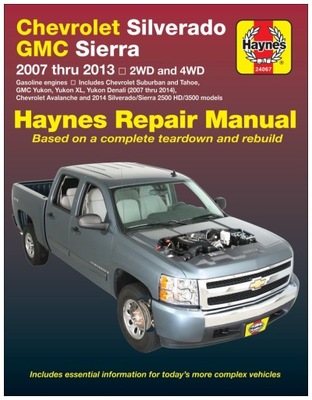 CHEVROLET SILVERADO GMC SIERRA 2500HD 3500 (07-13) INSTR REMONTO HAYNES 24H 