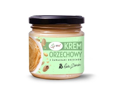 KREM ORZECHOWY CRUNCHY Z ORZECHÓW ZIELNYCH 200G PASTA ORZECHOWA