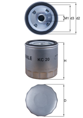 MAHLE ORIGINAL KC 20 FILTRO COMBUSTIBLES  