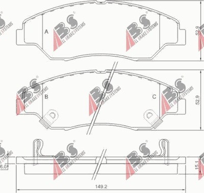 ZAPATAS DE FRENADO PARTE DELANTERA KIA SPORTAGE 1994-2003  