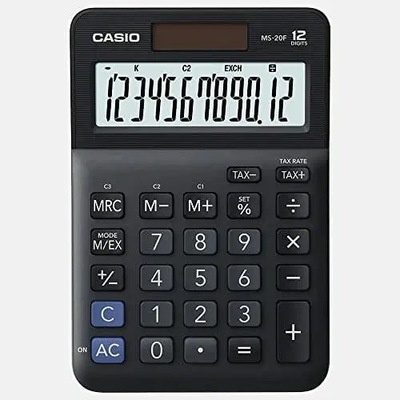 Casio Kalkulator stołowy MS-20F: 12-cyfrowy, oblic