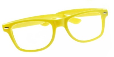Okulary imprezowe żółte Fotobudka party bal