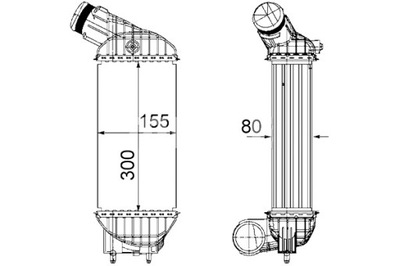 MAHLE INTERCOOLER AUŠINTUVAS ORO ĮSIURBIMO DS DS 4 DS 5 CITROEN 