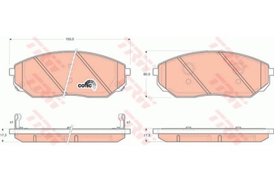 GDB3343 TRW КОЛОДКИ ТОРМОЗНЫЕ /P/SORENTO 24-35 02-