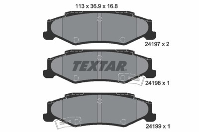 PADS BRAKE REAR CADILLAC XLR, CHEVROLET  