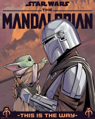 Plakat filmowy Star Wars The Mandalorian 40x50 cm