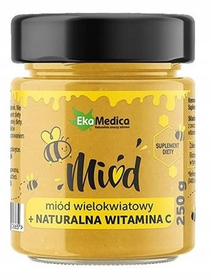 Ekamedica miód wielokwiatowy witamina C 250 g