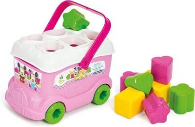 Clementoni Autobus Baby Minnie pojazd z klockami sorter