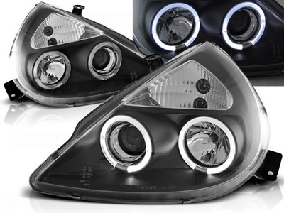 Лампи передні фари кільця black тюнінг do ford ka 96-08 фото №1