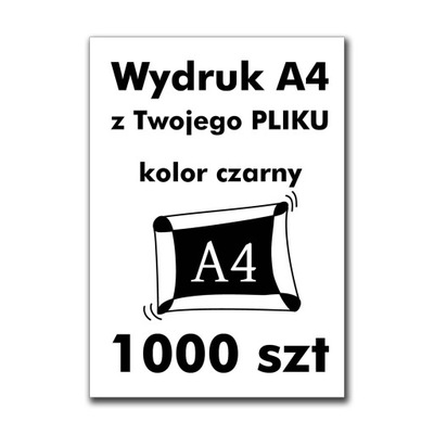 WYDRUK CZARNO-BIAŁY A4