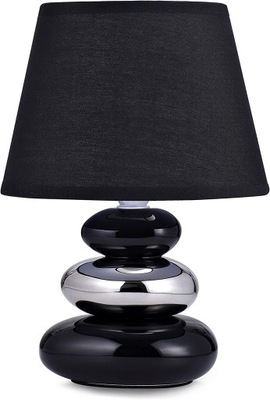 Lampa stołowa, Lampa nocna, LED, czarno-srebrny